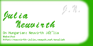 julia neuvirth business card